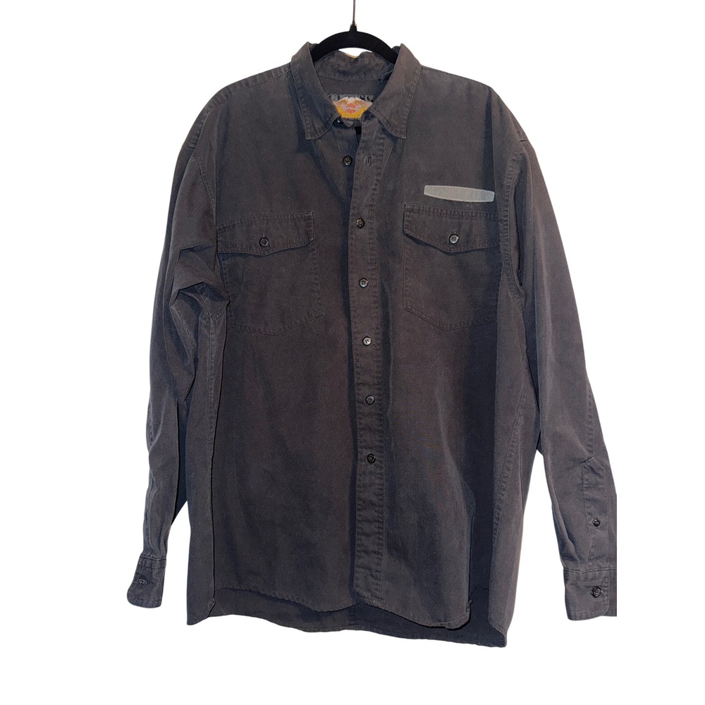 Harley Davidson Mens Long Sleeve Shirt XXL Black Button Up
